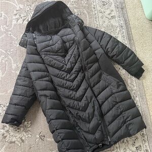Seraphine Black Puffer Maternity Jacket